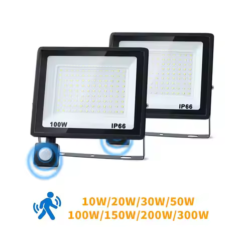 LED PIR Motion Sensor Floodlight Wall Light White LED Light Waterproof 100W 50W 30W 20W 10W LED Spot