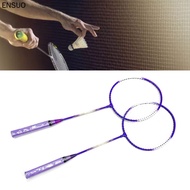 [ENSUO] Badminton Racket 2 Player Super Light Split Handle Iron Alloy Badminton Racket Set For Beginner Children