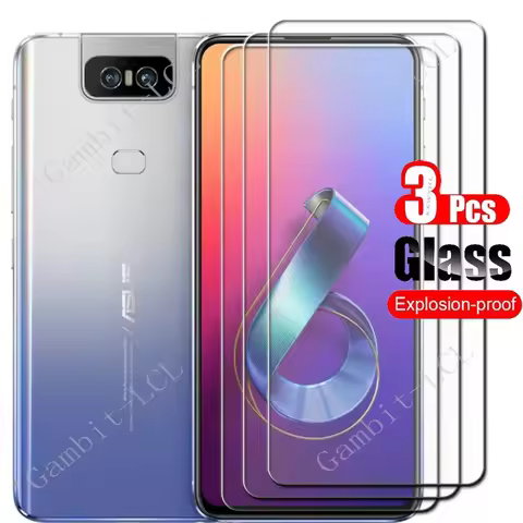 3PCS 9H Tempered Glass For Asus Zenfone 6 ZS630KL 6.4" Protective ON Zenfone6 2019 Asus6z 6z Screen 