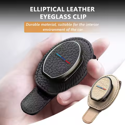 For BMW 3D Car Visor Glasses Clip Leather Logo Sunglasses Holder Magnetic Glasses Case X1 X3 X4 X5 X