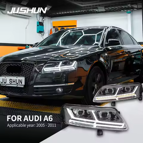 Car Headlights Assembly For Audi A6 Headlights C6 2005-2011 LED Headlight Dynamic Signal Automobile