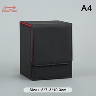 WeiZhuo กล่องสำรับไพ่ซื้อขายกล่องเก็บการ์ดที่แข็งแรงทนทานกล่องใส่การ์ดเกมแบบสะสมมีการ์ด80 + หรือ100 