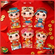 [WC]✧6 Pcs Chinese New Year Red Envelope Year of The Snake 2025 Money Envelopes for Cash Gifts Sprin