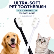 DIGNITY DOG Ultra-Soft Pet Toothbrush 5-Piece Set | 12,000 Fine Bristles | Wave Head | Dogs & Cats |