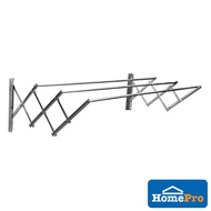 MYHOME CLOTH HANGER WALL MOUNT RETRACTABLE 3BAR 5FT MHRRWM118S SILVER