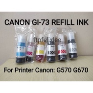(New) Canon GI- 73 GI73 Compatible Refill Ink Bottles for Printer G570 G670