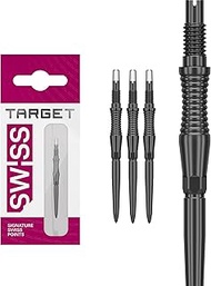 TARGET Darts Swiss Point Storm Dart Points, RST (3 Pack Set of Tips) 30MM/35MM/42MM – Gold/Silver/Bl