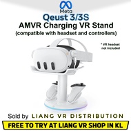 AMVR Fast Charging VR Stand with RGB lighting for Meta Quest 3 and Quest 3S