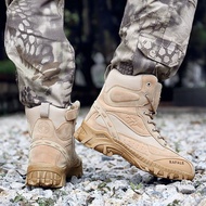 Size 39-48  men's hiking shoes original lightweight combat boots men's high-top tactical boots desert boots hiking boots outdoor hiking shoes waterproof tactical boot