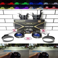 IBRIGHT FOG 10 RGB 3 Inch RGB Blue Lens Car FOG Lamp + Super Bright Cooling Fan