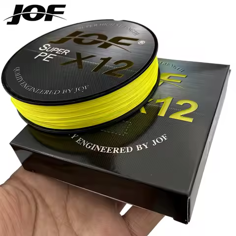 JOF 12 Strands Braid PE Fishing Line 300M 500M 100M Strong Abrasion Resistance Multifilament Fishing