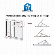 ⟬aga.alumglass⟭ Casement Window Friction Stay - Grade 430 / 202 / 304 @ 4bar hinge / Top Hung @ 8" /