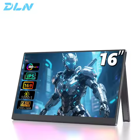 DLN 16-inch Portable Monitor 2.5k sRGB100% with VESA Hole and New Back Bracket Laptop Extended Displ