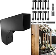 DEVALLEY 2-Way 30-Degree Slant Pergola Brackets Kit, DIY L-Shaped Woodwork Brackets for 4" x 4" (Act