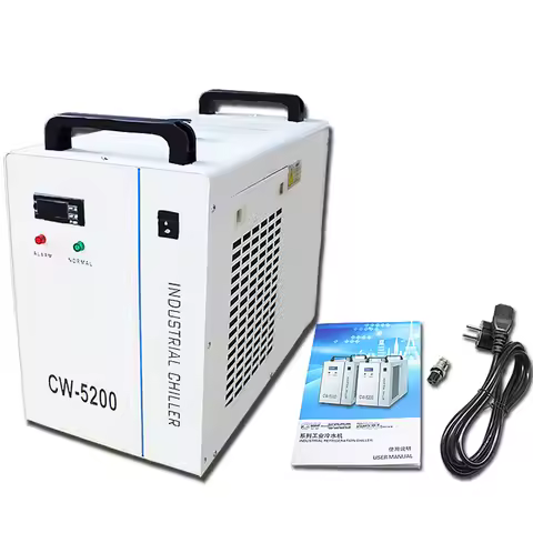 110V 220V CW-5200 6L Industrial Water Chiller CNC Spindle Motor 60W 80W Laser Engraving Machine CO2 