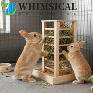WHIMSICAL Rabbit Hay Manger, Wooden Self-Feeding Hay Feeder, Pet Grass Rack Detachable Durable Rabbi
