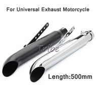 38/40/43/45mm Retro Cafe racer Motorcycle Exhaust Muffler Pipe Modified Tail Exhaust System For CG125 GN125 cb400ss sr400
