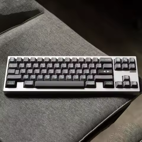Fullset Error 404 Theme Keycaps Dye Sublimation Cherry Profile PBT Mechanical Keyboard Key Caps Grey
