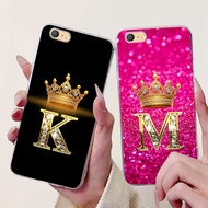 Oppo A71 Case CPH1717 Clear Aesthetic A-Z Letter Soft TPU Back Cover OppoA71 Oppo A 71 Phone Case Tr