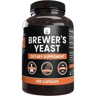 PURE ORIGINAL INGREDIENTS Brewer's Yeast (365 Capsules) No Magnesium Or Rice Fillers, Always Pure, L