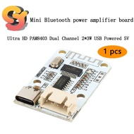 [Ready Stock Supply] 1pcs PAM8403 Mini Bluetooth Power Amplifier Board 2.0 Dual Channel 2 * 3W HD Speaker Audio Amplifier USB Power Supply 5V Mini Power Amplifier Board