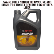 Toyota Genuine 5W-30 Fully Synthetic Gasoline And Diesel  Engine Oil 4 Liter