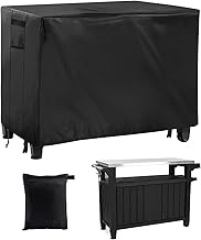 PAMASE Outdoor Dining Cart Cover - 54"L*23"W*35"H Grill Covers for Keter Unity XL Portable Cabinet B