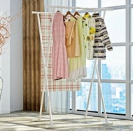 （深水埗交收）$128 可摺疊曬衣架 可伸縮晾衣架 防銹雙桿掛衣架 晾曬架  Foldable Laundry Rack