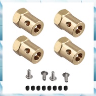 [G V W E] 4PCS 5mm to 12mm Brass Combiner Wheel Hub Hex Adapter for  B14 B16 C14 C24 MN D90 D91 MN99