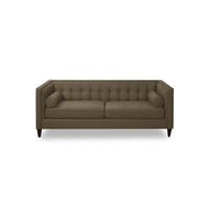 Elegant Saffron 3 Seater Fabric Sofa Light Brown Nordic Design Living room