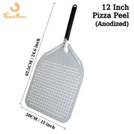 【Trending in Fashion】 Shangpeixuan 14/13/12 Inch Perforated Pizza Peel Rectangular Pizza Shovel Alum