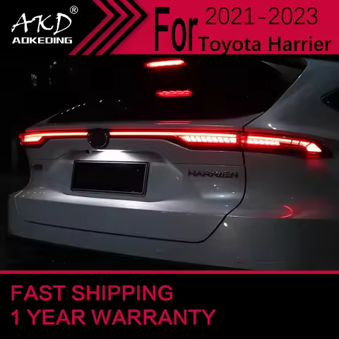 Car Lights for Toyota HARRIER LED Tail Light 2021-2023 HARRIER Rear Stop Lamp Brake Signal DRL Rever