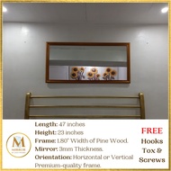 Rectangle Wall Mirror Wood Frame 23 inches x 47 inches