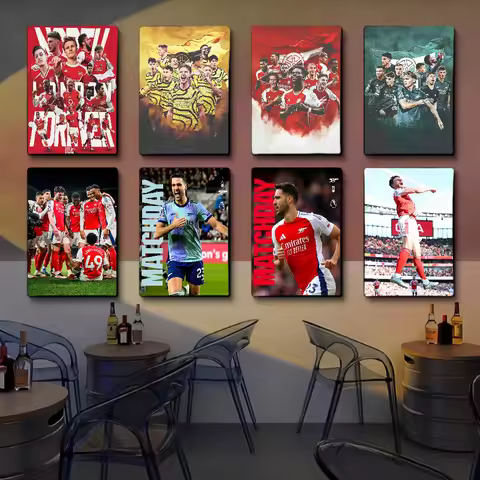 A-Arsenal FC Movie Sticky Posters Retro Kraft Paper Sticker DIY Room Bar Cafe Aesthetic Art Wall Pai
