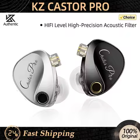 KZ Castor PRO Wired In-Ear Earphones Dynamic Drivers High-end Tunable Earphones HIFI Sound IEM Bass 