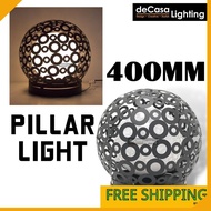 400MM DECASA Lighting Modern Outdoor Pillar Light Lampu Pagar Lampu Hiasan Designer Ball (6688)