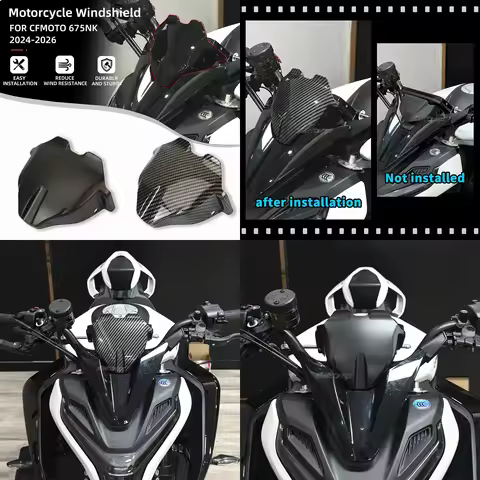 For CFMOTO 675NK 2025 2026 Motorcycle Front Sports Windscreen Wind Deflector Windshield Meter Visor 