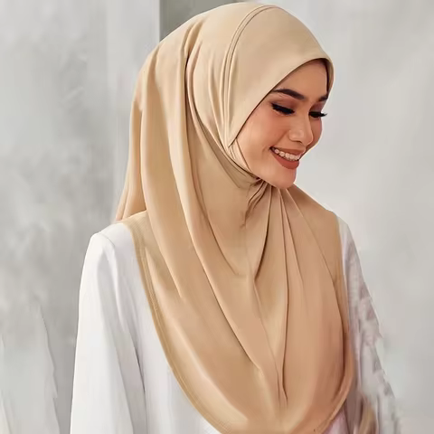New Instant Ready to Wear Hijab Muslim Women Stretchy Sports Jersey Hijab Scarves Malaysia Headwraps