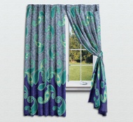 Cozzi Tropical Nivo French Pleated 4 Panel Sliding Door Curtain Langsir Ready Made Curtains [ 2 piec