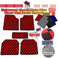 💥2022💥 Checkmate Dadu Karpet / RALLIART / Dice Carpet Car Mat Universal Thailand Floor Mat Proton Pe