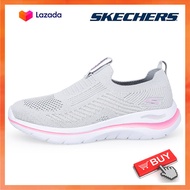 Skechers สเก็ตเชอร์ส รองเท้าผู้หญิง Skechers Online Exclusive Women GOwalk Flex Ocean Wind Shoes - 124966-PLUM Air-Cooled Goga Mat Flex Machine Washable Ortholite Ultra Go Vegan