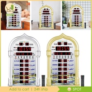 [Ihoce] Azan Clock Mosque Prayer Clock Ramadan Alarm Clock Calendar Decorative Music Playing Time Reminding