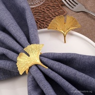 Ginkgo leaf napkin ring, new napkin buckle, metal napkin ring, wedding hotel napkin ring, napkin buc