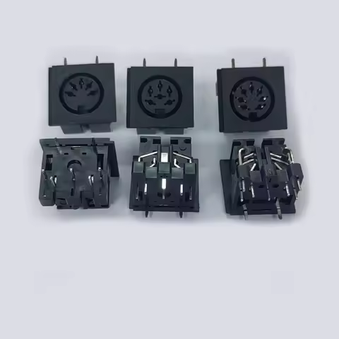 50PCS/Lot Big S Terminal DIN4/DIN5/DIN6/DIN7/DIN8 Female Socket Connector 4P/5P/6P/7P/8P For PCB Pan