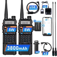 Baofeng UV-5R Ham Radio Handheld 8 Watt Two Way Radio Walkie Talkies with TIDRADIO Wireless Programm