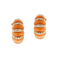 Van Cleef & Arpels Gold, Coral and Diamond Earclips