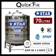 QuickFix Stainless Steel Water Tank Round Bottom With Stand WS07 (70 Liter) Tangki Air STAR