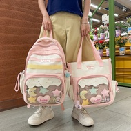 Japanese Style Ita Backpack Ita Bag Cute Anime Transparent Shoulder Bag Large Capacity Student Schoo