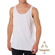 WHITE SINGLET / SINGLET PUTIH / TANKS / PREMIUM COTTON PLAIN WHITE SINGLET SWAN BRAND PAGODA GARUDA 