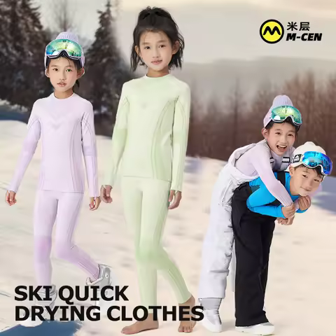 Children Winter Ski Wicking Compression Sets Boys Girls Warm Breathable Thermo Underwear Johns Therm